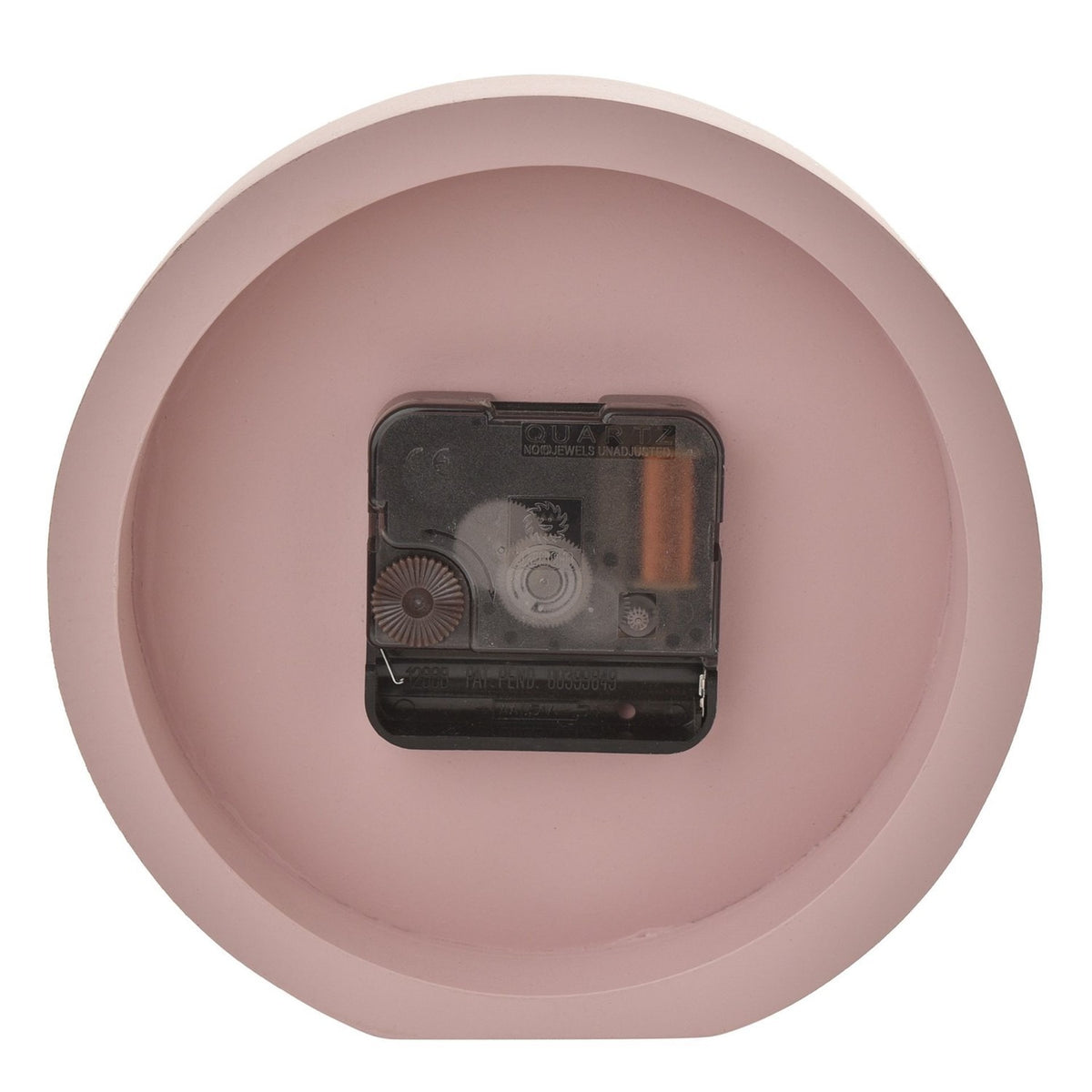 Minimalist Round Quartz Desk and Mantel Clock 15.4cm - Pink