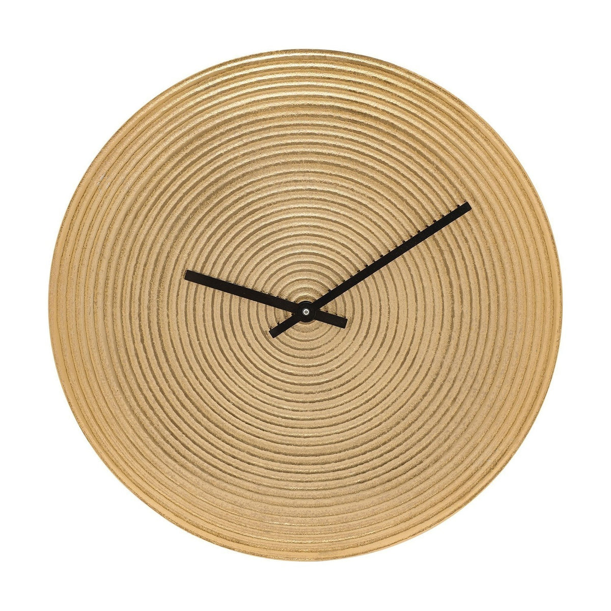 Concentric Ring Metal Wall Clock 30.5cm - Champagne Gold
