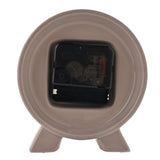 Round Gloss Ceramic Mantel Clock with Gold Hands - Brown