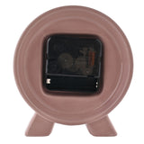 Round Gloss Ceramic Mantel Clock with Gold Hands - Pink