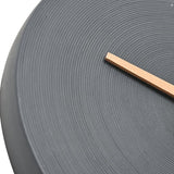 Round Concentric Ridged Cement Wall Clock 28cm - Dark Grey