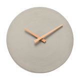 Round Cement Wall Clock with Concentric Ridges 28cm - Grey