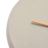 Round Cement Wall Clock with Concentric Ridges 28cm - Grey