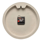 Round Cement Wall Clock with Concentric Ridges 28cm - Grey