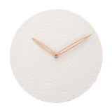 Round Dapple Texture Porcelain Wall Clock 27cm - White