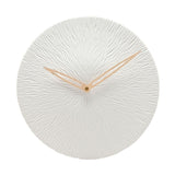 Round Radial Textured Matt Porcelain Wall Clock 35cm - White