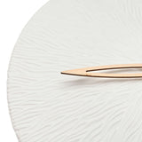 Round Radial Textured Matt Porcelain Wall Clock 35cm - White
