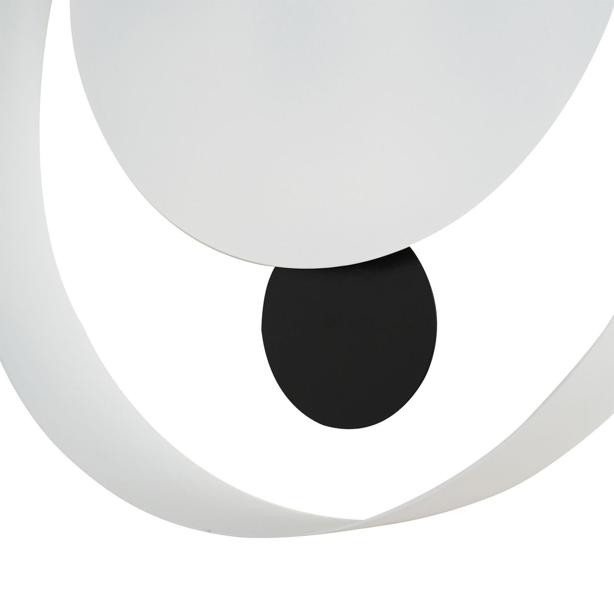 Open Ring Wall Clock with Black Pendulum 30.3cm - White