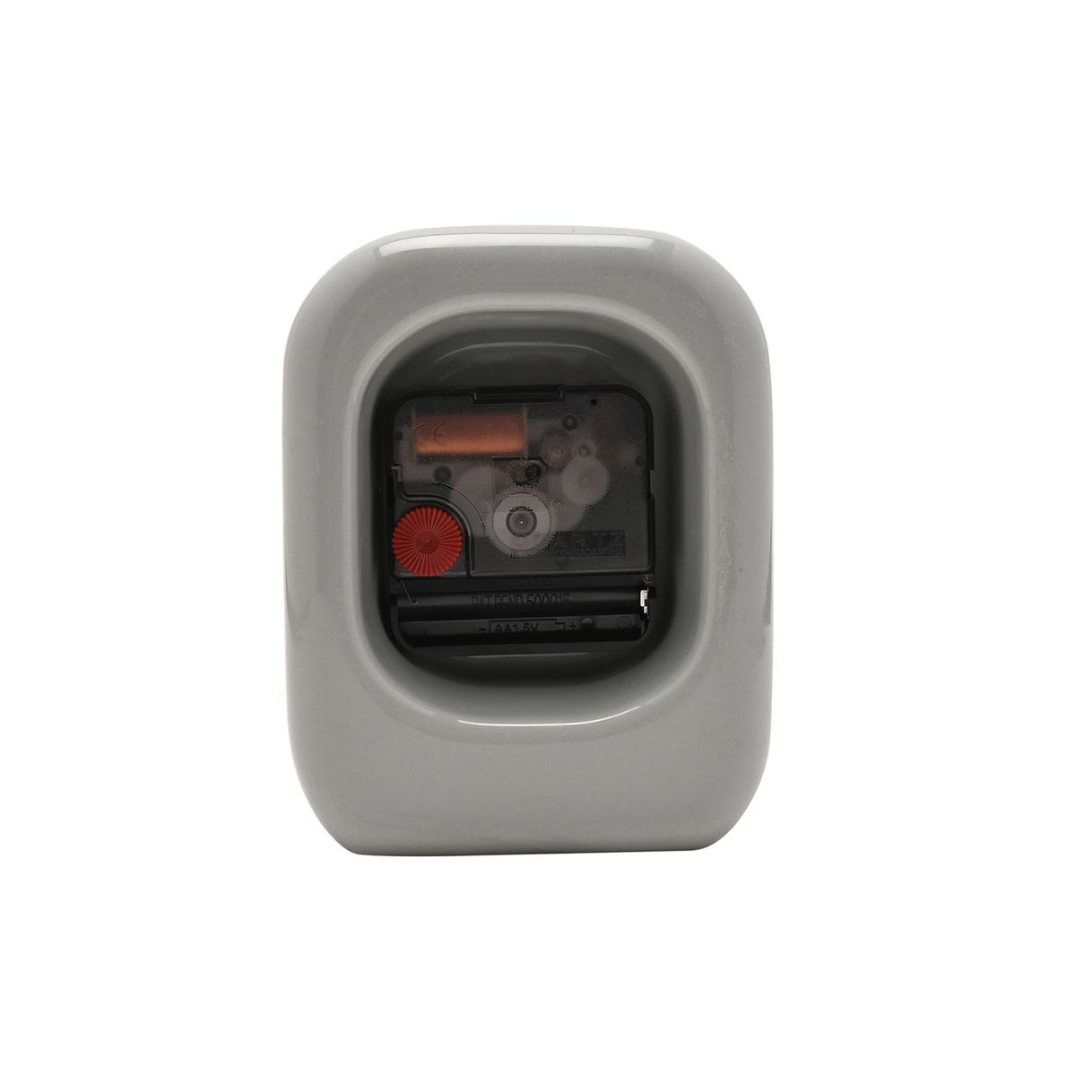 Rounded Rectangular Analogue Porcelain Desk Clock - Grey