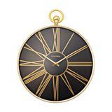 Pocket Watch Aluminium Wall Clock 31cm - Gold & Black