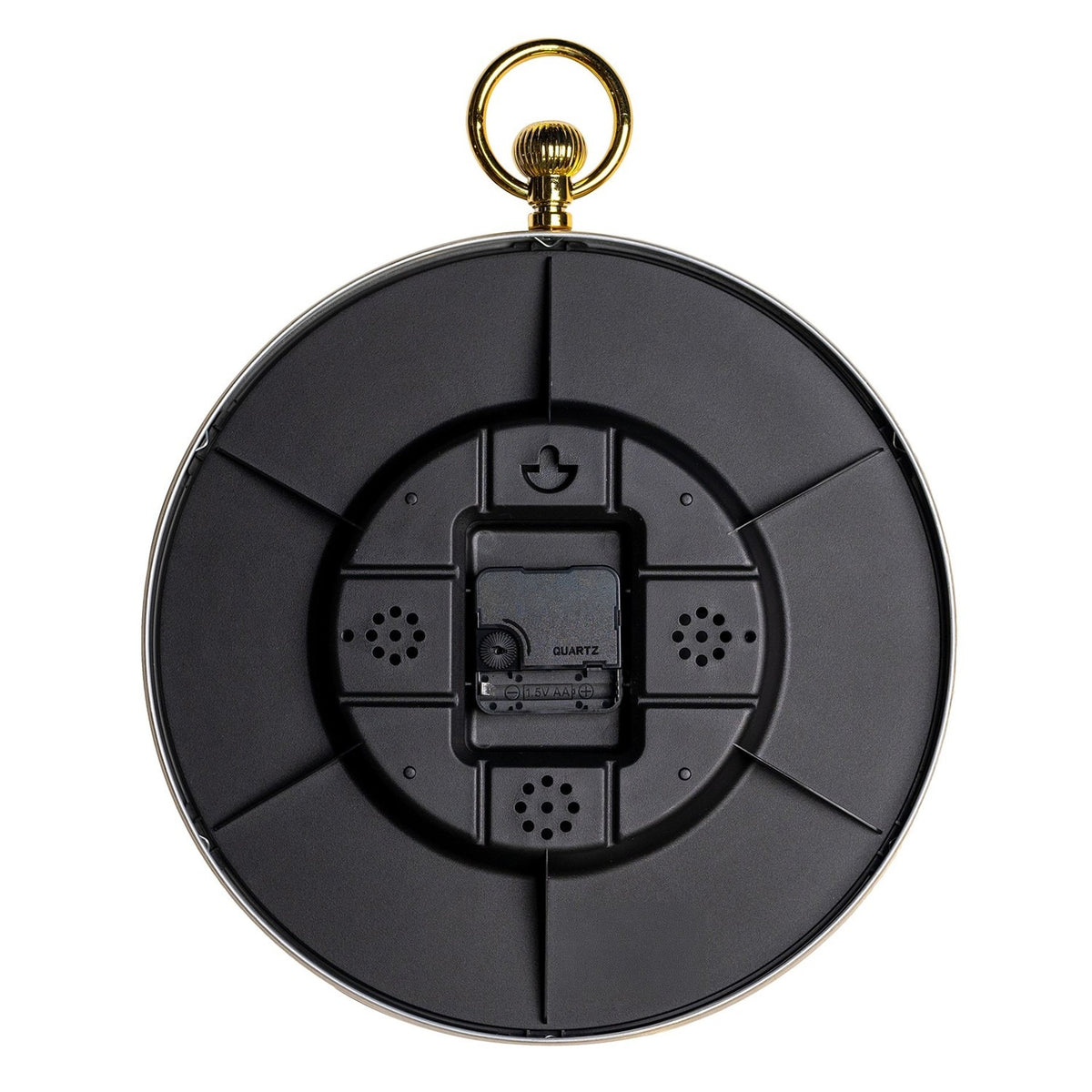 Pocket Watch Aluminium Wall Clock 31cm - Gold & Black