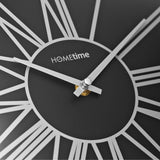 Pocket Watch Aluminium Wall Clock 31cm - Silver & Black