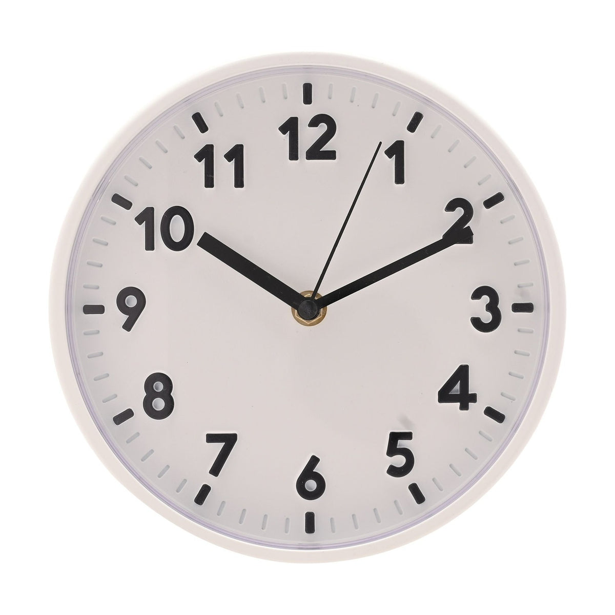 Analogue Wall Clock with 3D Numbers 20cm - White & Black