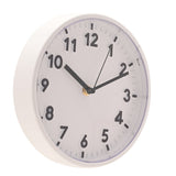 Analogue Wall Clock with 3D Numbers 20cm - White & Black