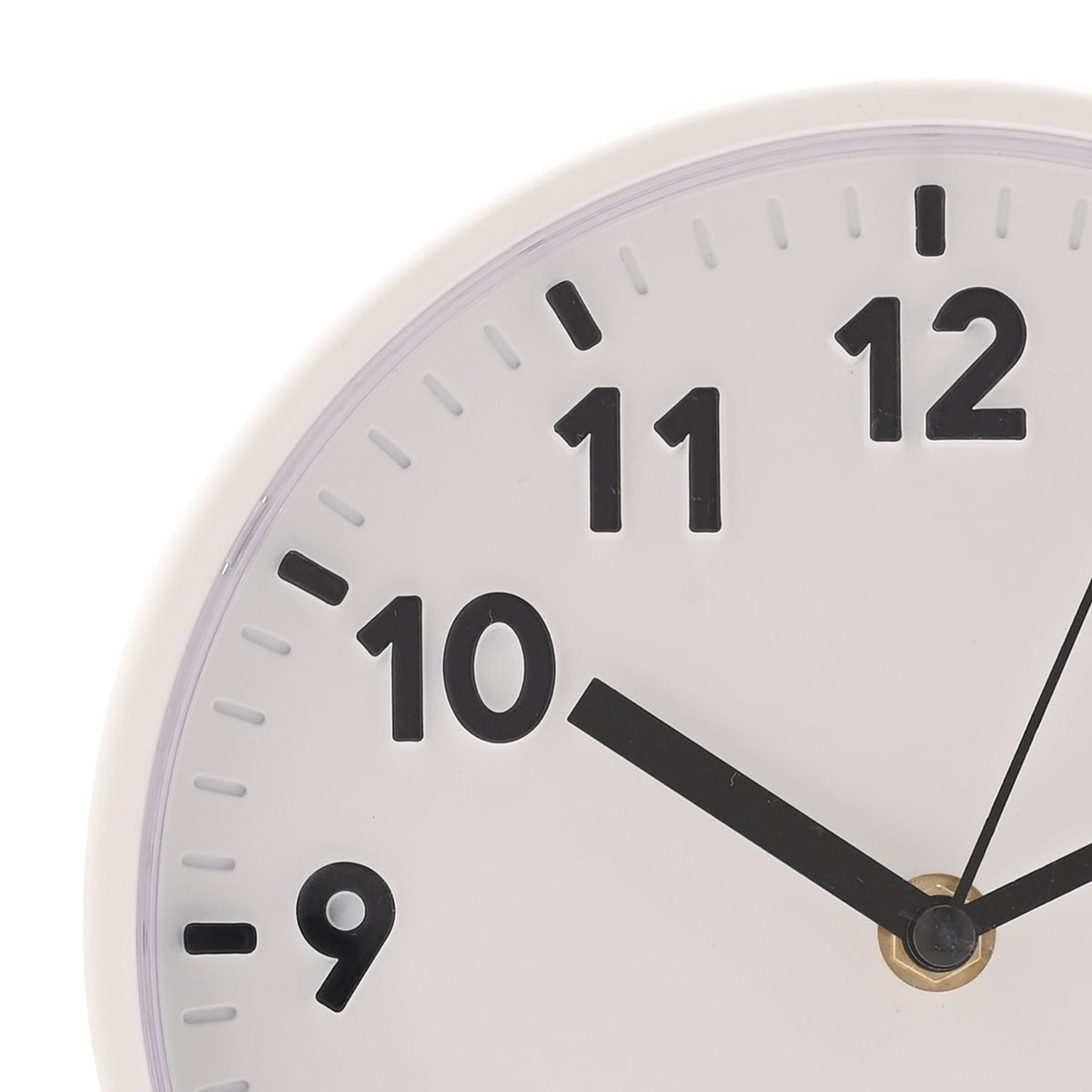 Analogue Wall Clock with 3D Numbers 20cm - White & Black