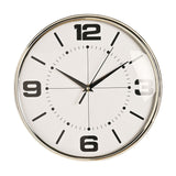 Chrome Wall Clock with Domed Glass 28cm - Silver & White