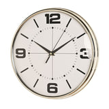 Chrome Wall Clock with Domed Glass 28cm - Silver & White