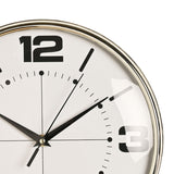 Chrome Wall Clock with Domed Glass 28cm - Silver & White
