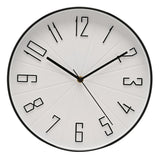 Analogue Wall Clock with 3D Numbers 30cm - Black & White