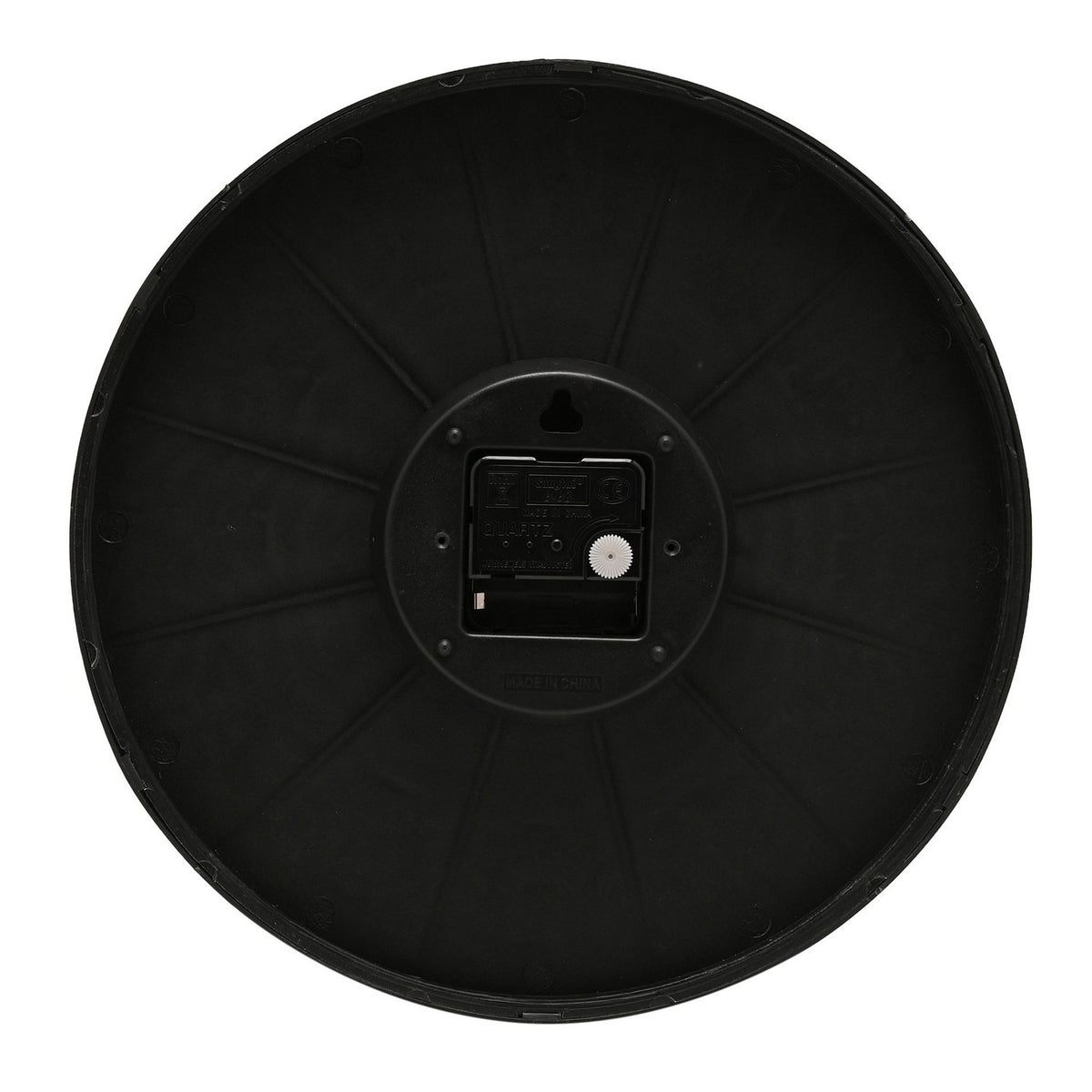 Analogue Wall Clock with 3D Numbers 30cm - Black & White