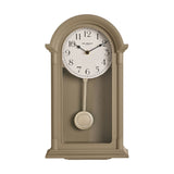 Arched Pendulum Wall Clock with Arabic Numerals - Beige
