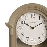 Arched Pendulum Wall Clock with Arabic Numerals - Beige