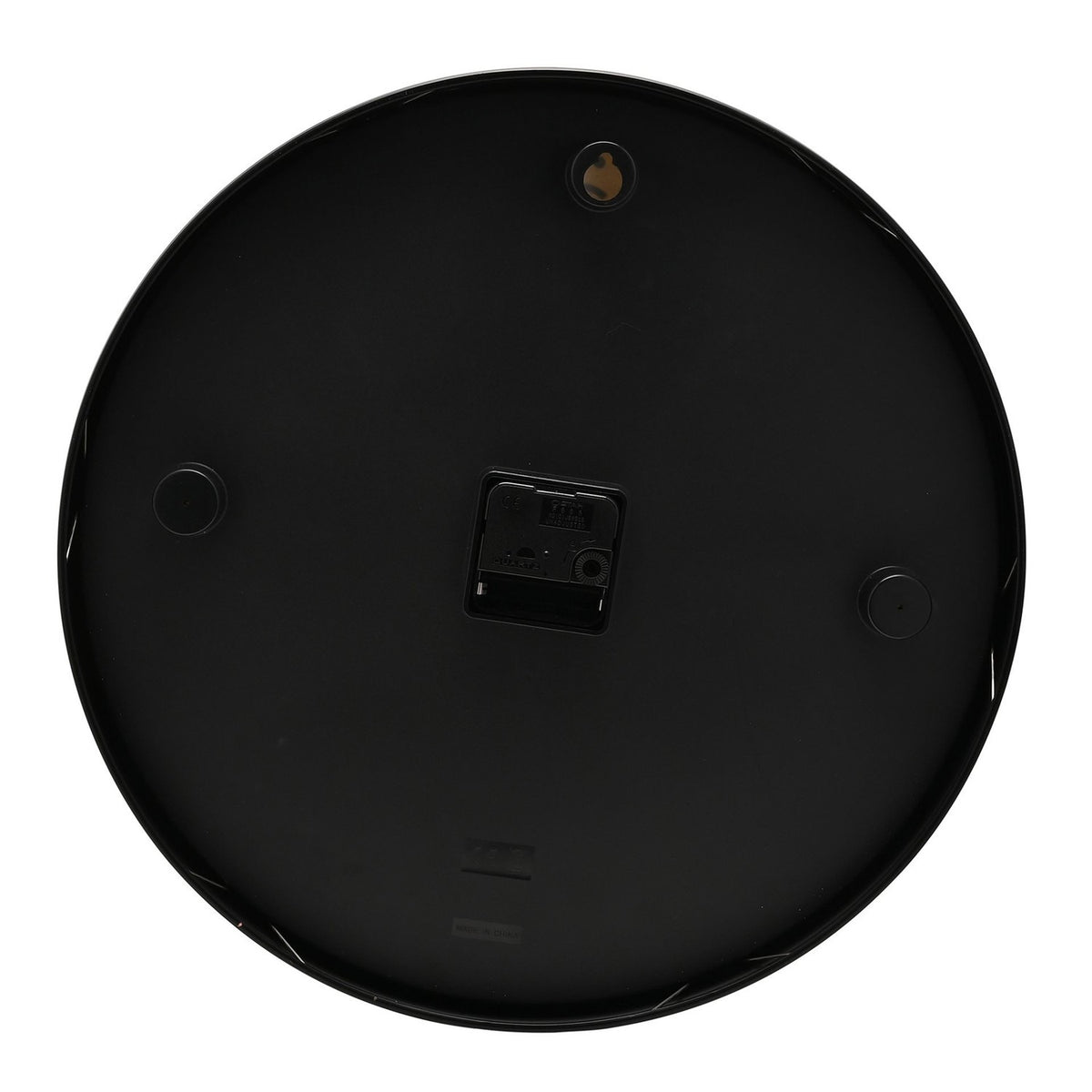 Round Ribbed Finish Metal Wall Clock - White & Black