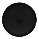 Round Ribbed Finish Metal Wall Clock - White & Black