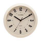 Modern Round Wall Clock with Bold Numerals 25.5cm - Cream