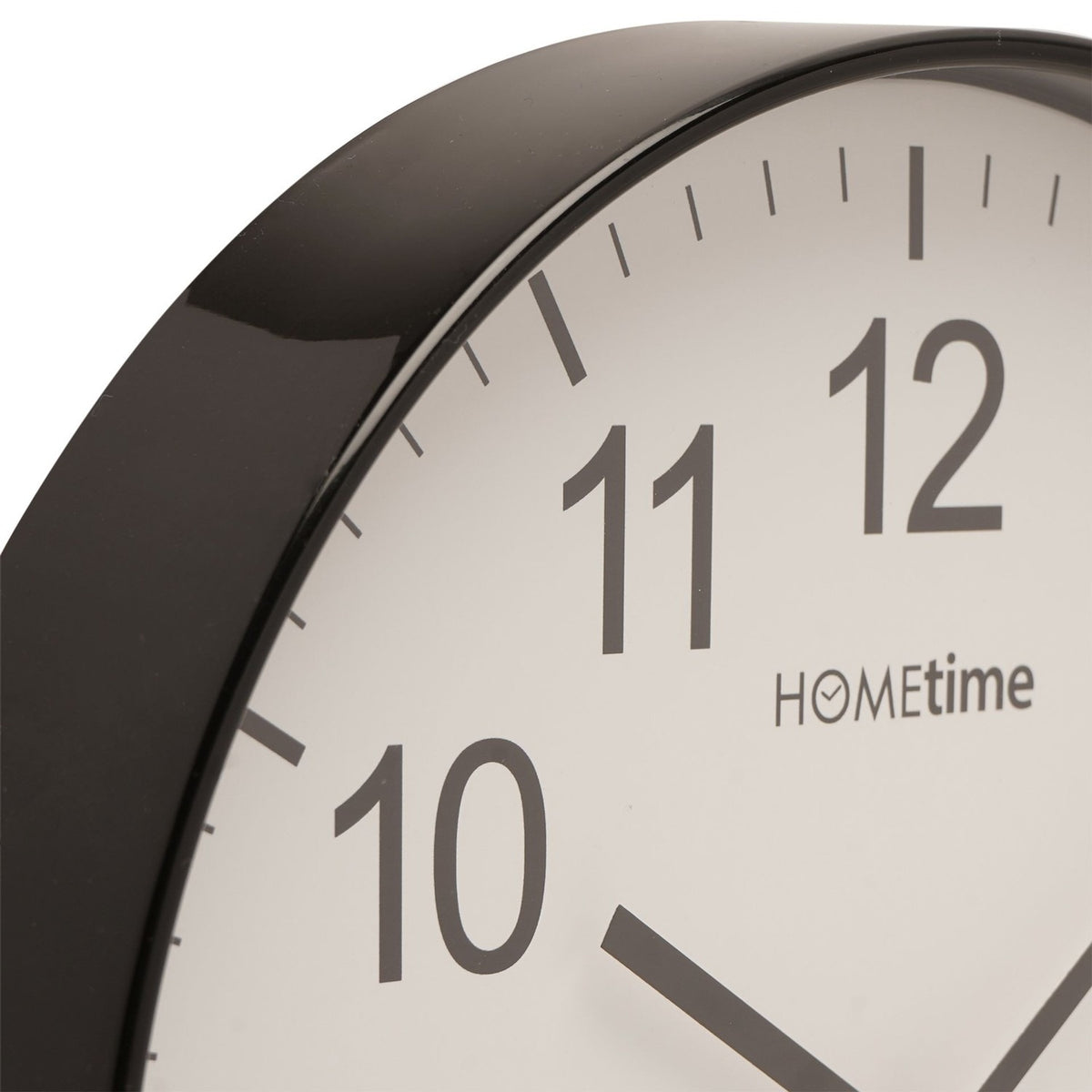 Round Quartz Wall Clock with Arabic Numerals - Black & White