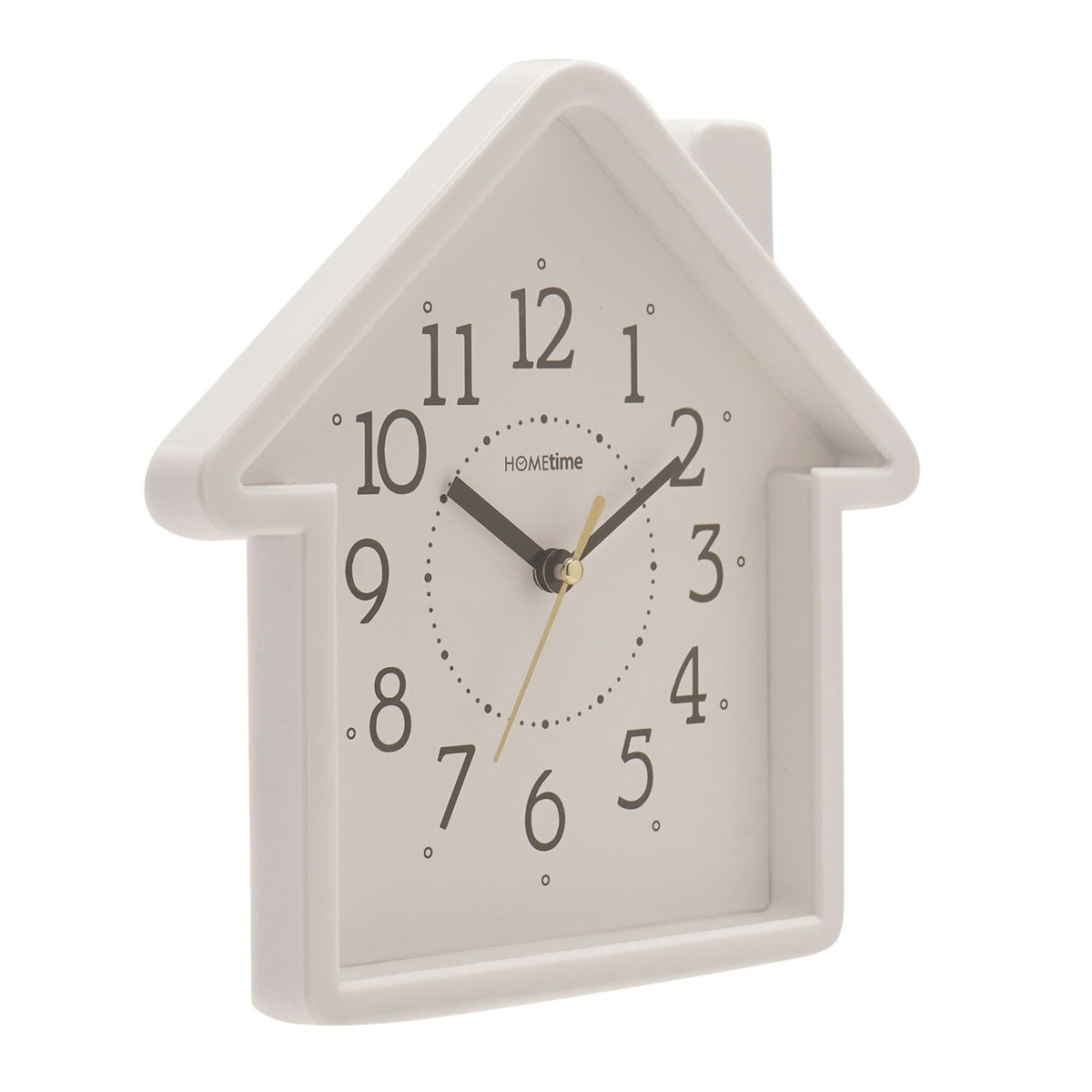 House Quartz Wall Clock with Arabic Numerals 20.5cm - White