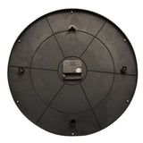 Round Open Roman Numeral Mirror Wall Clock 38cm - Black