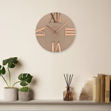 Raised Roman Numeral Wall Clock 31.5cm - Stone & Bronze