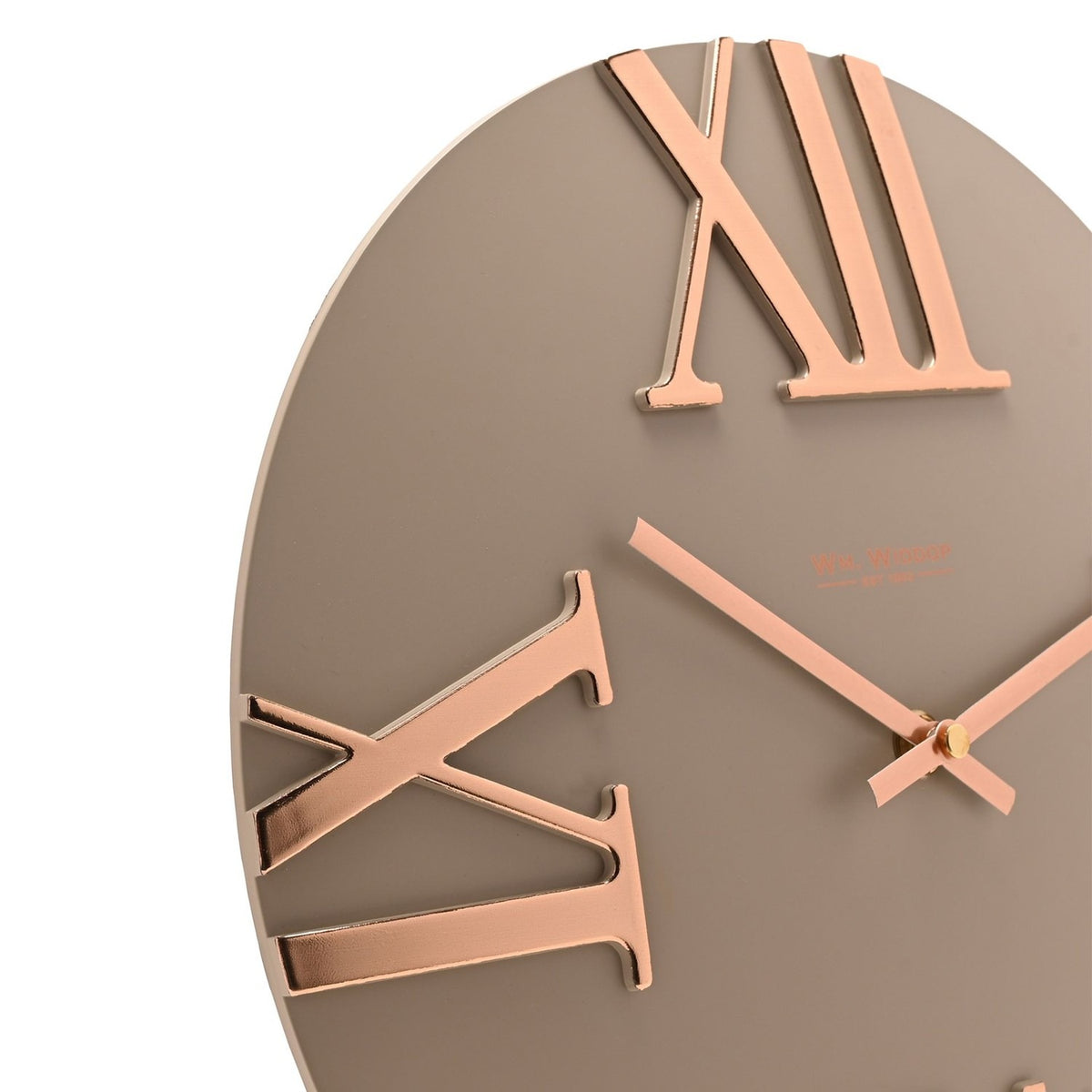 Raised Roman Numeral Wall Clock 31.5cm - Stone & Bronze