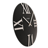 Round Wall Clock with Raised Roman Numerals 31.5cm - Black