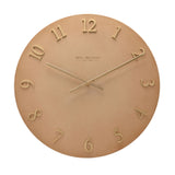 Round Wall Clock with Raised Gold Numerals 50cm - Beige