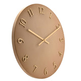 Round Wall Clock with Raised Gold Numerals 50cm - Beige