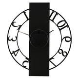 Skeleton Wall Clock with Gold Hands 50.8cm - Black & Silver