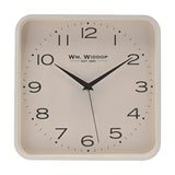 Square Analogue Metal Wall Clock 25.5cm - White & Black
