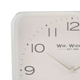 Square Analogue Metal Wall Clock 25.5cm - Silver & White