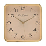 Rounded Square Metal Wall Clock with Numerals 25.5cm - Gold
