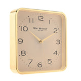 Rounded Square Metal Wall Clock with Numerals 25.5cm - Gold