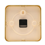 Rounded Square Metal Wall Clock with Numerals 25.5cm - Gold