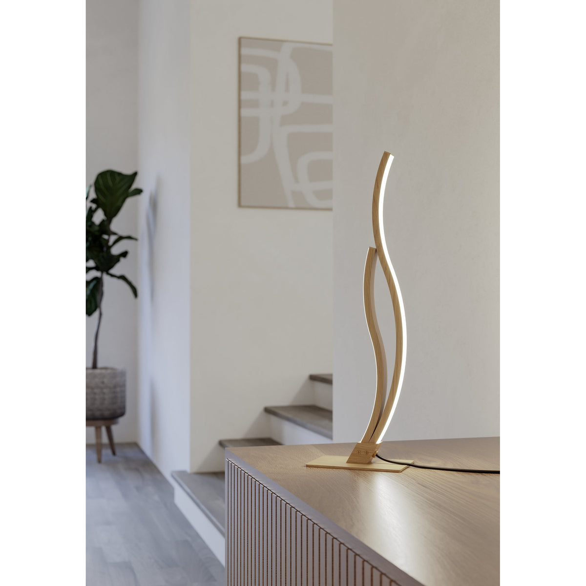 Wasmane LED Table Lamp - Brown