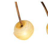 Wave 10 Light Semi-Flush Ceiling Light - Rustic Gold