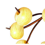 Wave 5 Light Semi-Flush Ceiling Light - Rustic Gold