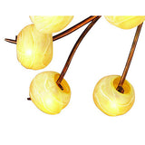 Wave 5 Light Semi-Flush Ceiling Light - Rustic Gold