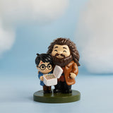 Harry Potter and Hagrid Birthdae Figurine - Brown & Green