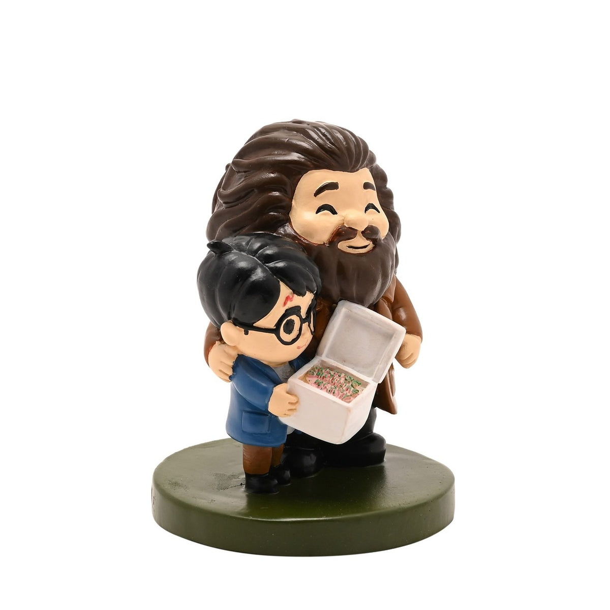 Harry Potter and Hagrid Birthdae Figurine - Brown & Green