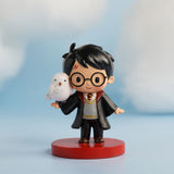 Harry Potter Metal Figurine with White Owl on Arm - Black